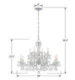 Maria Theresa 29'' Chandelier - Dimensions Diagram (4479-CH-CL-S)