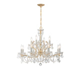 Maria Theresa 29'' Chandelier in Gold - Front View (4479-GD-CL-I)