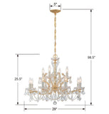 Maria Theresa 29'' Chandelier - Dimensions Diagram (4479-GD-CL-S)