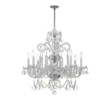 Traditional Crystal 27'' Chandelier in Polished Chrome - Front View (5008-CH-CL-MWP)