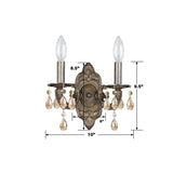 Paris Market 10'' Sconce - Dimensions Diagram (5022-VB-GT-MWP)