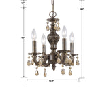 Paris Market 13.5'' Chandelier - Dimensions Diagram (5024-VB-GT-MWP)