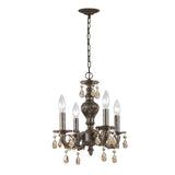 Paris Market 13.5'' Chandelier in Venetian Bronze - Front View (5024-VB-GT-MWP)