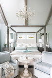 Paris Market 28'' Chandelier in Antique White - Lifestyle View (5026-AW-CL-I)