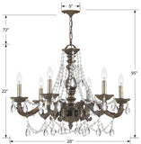 Paris Market 28'' Chandelier - Dimensions Diagram (5026-VB-CL-MWP)
