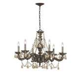 Paris Market 28'' Chandelier in Venetian Bronze - Front View (5026-VB-GT-MWP)