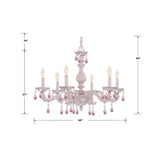 Paris Market 28'' Chandelier - Dimensions Diagram (5036-AW-RO-MWP)