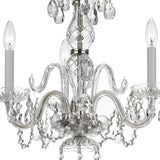 Traditional Crystal 16'' Chandelier in Polished Chrome - Additional View (5044-CH-CL-SAQ)