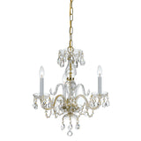 Traditional Crystal 16'' Chandelier in Polished Brass - Additional View (5044-PB-CL-SAQ)