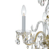 Traditional Crystal 16'' Chandelier in Polished Brass - Additional View (5044-PB-CL-SAQ)