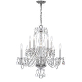 Traditional Crystal 23'' Chandelier in Polished Chrome - Additional View (5080-CH-CL-SAQ)