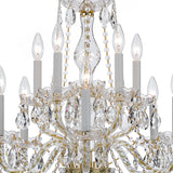 Traditional Crystal 23'' Chandelier in Polished Brass - Additional View (5080-PB-CL-SAQ)