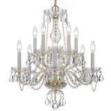 Traditional Crystal 23'' Chandelier in Polished Brass - Additional View (5080-PB-CL-S)