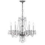 Traditional Crystal 21'' Chandelier in Polished Chrome - Additional View (5085-CH-CL-SAQ)