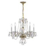 Traditional Crystal 21'' Chandelier in Polished Brass - Additional View (5085-PB-CL-S)