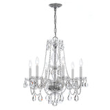Traditional Crystal 23'' Chandelier in Polished Chrome - Additional View (5086-CH-CL-SAQ)