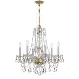 Traditional Crystal 23'' Chandelier in Polished Brass - Additional View (5086-PB-CL-S)