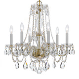 Traditional Crystal 23'' Chandelier in Polished Brass - Additional View (5086-PB-CL-S)