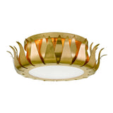 Broche 16'' Flush Mount in Antique Gold - Front View (510-GA)