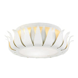 Broche 16'' Flush Mount in Matte White - Front View (510-MT)