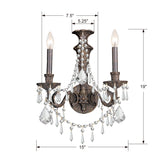Vanderbilt 15'' Sconce - Dimensions Diagram (5162-EB-CL-MWP)