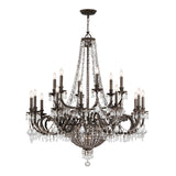 Vanderbilt 44'' Chandelier in English Bronze - Front View (5169-EB-CL-MWP)
