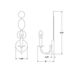 Layla 4.25"  Sconce - Dimensions Diagram (541-SA)