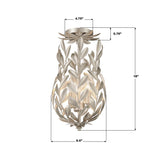 Broche 9.5'' Semi Flush Mount - Dimensions Diagram (563-SA_CEILING)
