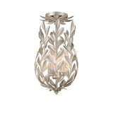 Broche 9.5'' Semi Flush Mount in Antique Silver - Front View (563-SA_CEILING)