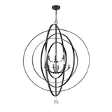 Luna 48'' Chandelier in Matte Black - Front View (587-MK)