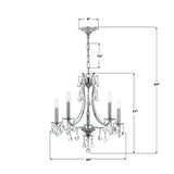 Cedar 20'' Chandelier - Dimensions Diagram (5935-CH-CL-MWP)
