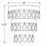 Perla 10" Sconce - Dimensions Diagram (6102-SA)