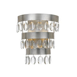 Perla 10" Sconce in Antique Silver - Front View (6102-SA)