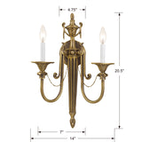Arlington 14'' Sconce - Dimensions Diagram (7002-AB)