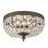 Waltham 10'' Flush Mount in English Bronze - Front View (710-EB-CL-SAQ)