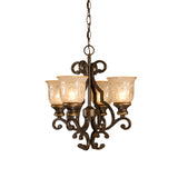 Norwalk 16'' Chandelier in Bronze Umber - Front View (7404-BU)