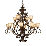 Norwalk 48'' Chandelier in Bronze Umber - Front View (7412-BU)