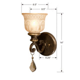 Norwalk 6.5'' Sconce - Dimensions Diagram (7501-BU-GT-MWP)