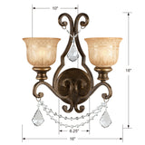 Norwalk 16'' Sconce - Dimensions Diagram (7502-BU-CL-MWP)