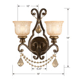 Norwalk 16'' Sconce - Dimensions Diagram (7502-BU-GT-MWP)