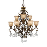 Norwalk 34'' Chandelier in Bronze Umber - Front View (7509-BU-CL-MWP)