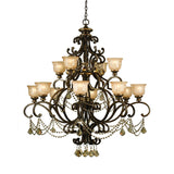 Norwalk 48'' Chandelier in Bronze Umber - Front View (7512-BU-GT-MWP)
