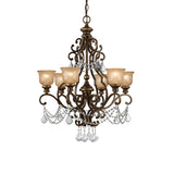 Norwalk 28'' Chandelier in Bronze Umber - Front View (7516-BU-CL-MWP)