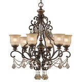 Norwalk 28'' Chandelier in Bronze Umber - Front View (7516-BU-GT-MWP)