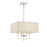 Paxton 16'' Chandelier in Polished Nickel - Front View (8105-PN)