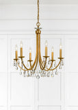 Bridgehampton 26'' Chandelier in Antique Gold - Lifestyle View (8826-GA-CL-SAQ)