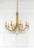 Bridgehampton 28'' Chandelier in Antique Gold - Lifestyle View (8828-GA-CL-S)