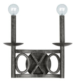 Odette 12" Sconce in English Bronze - Front View (9242-EB)