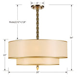 Luxo 26'' Chandelier - Dimensions Diagram (9507-AB)