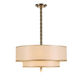 Luxo 26'' Chandelier in Antique Brass - Front View (9507-AB)